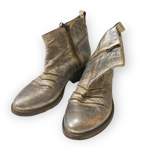 Elena Iachi Ankle boots‎ in Distressed Metallic leather, Size 37EU - Picture 4 of 14